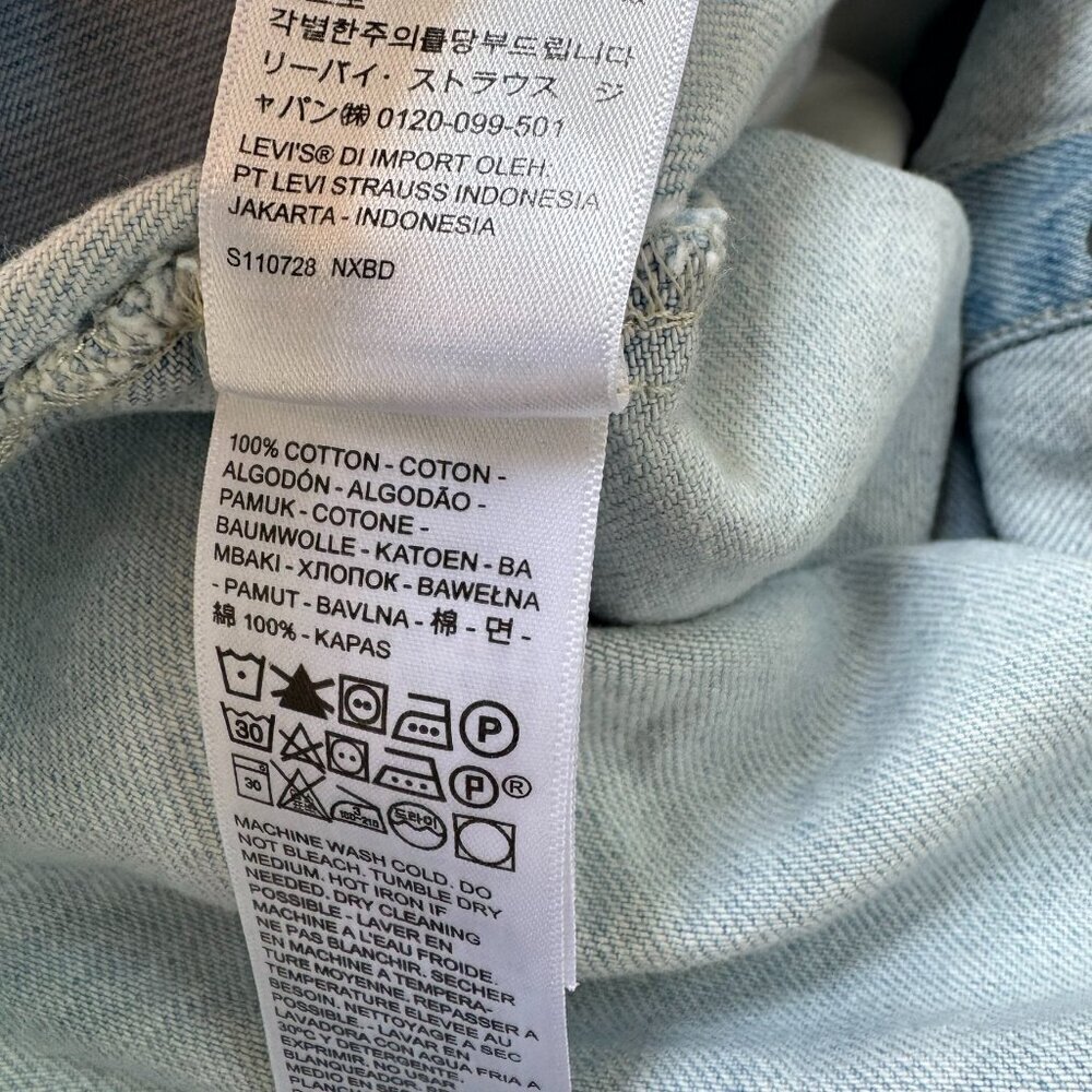 New Levis Janeesah Denim Halter Short Mini Dress - Picture 11 of 13
